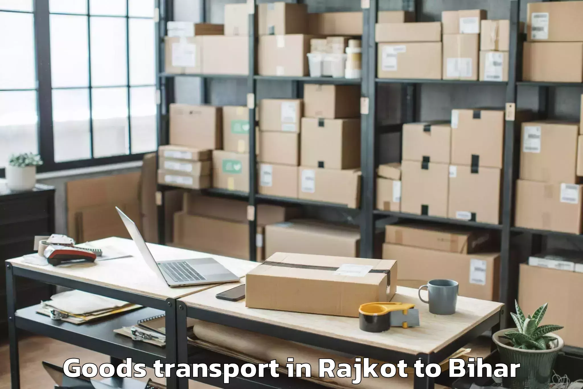 Top Rajkot to Bhitaha Goods Transport Available